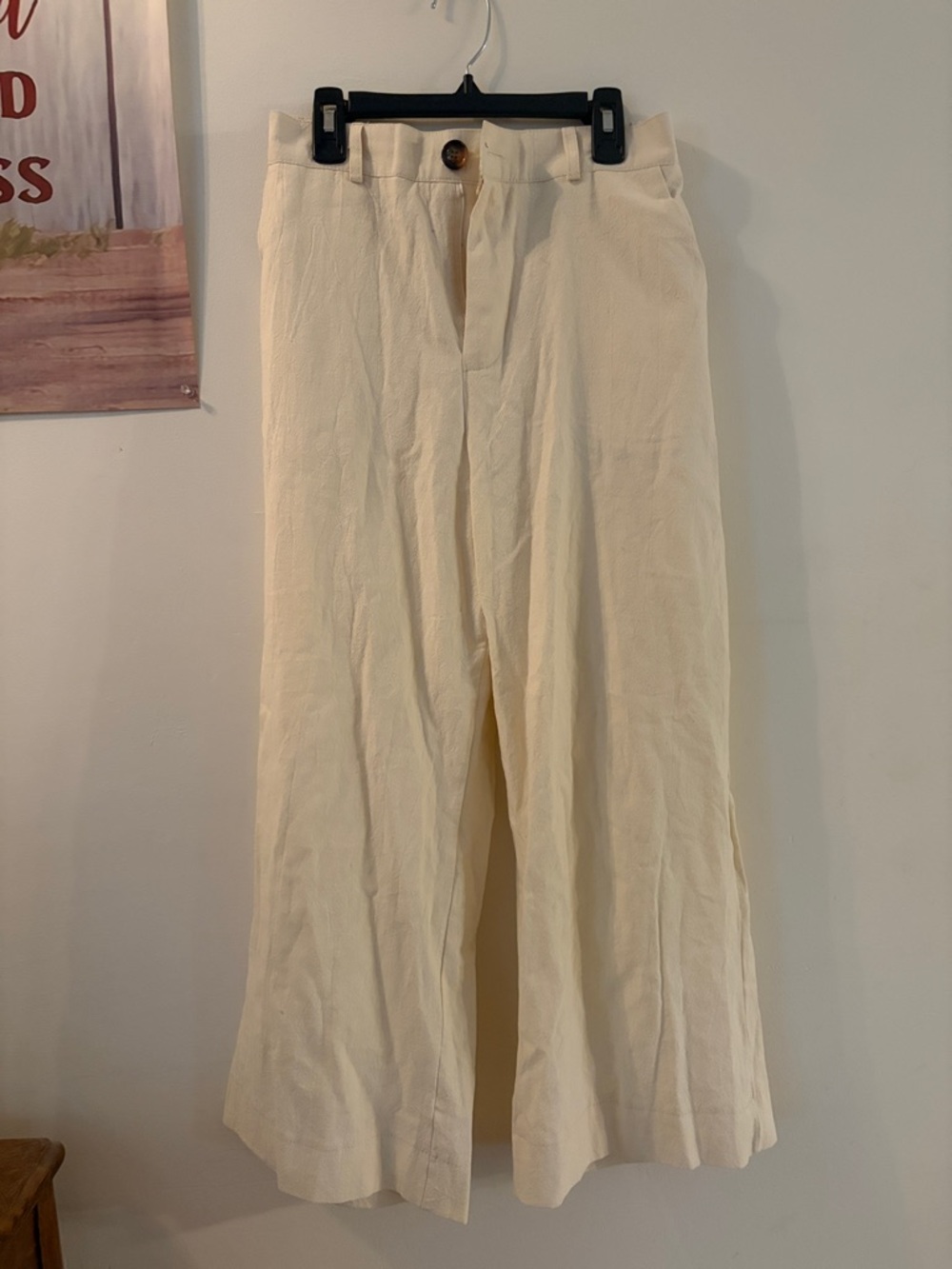 Cream Flare Pants